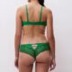underwire green and shorty back